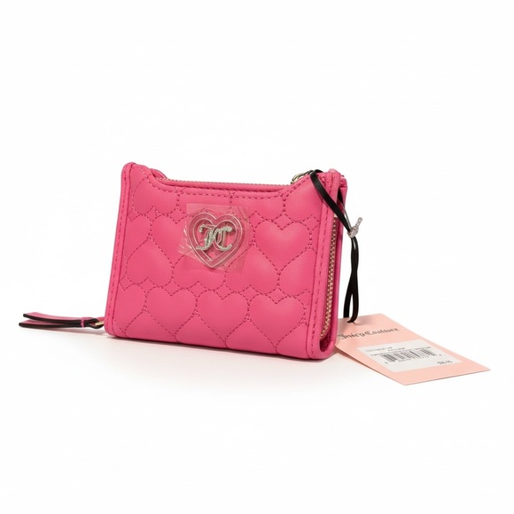 Juicy Couture Pink Heart Quilted Wallet - Picture 2 of 12